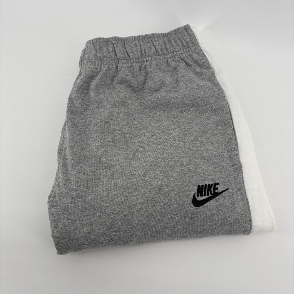 Nike Athletic Sweat Pants Gray With White Side Stripe Size Large